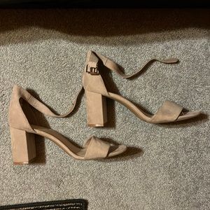 Tan heeled sandals